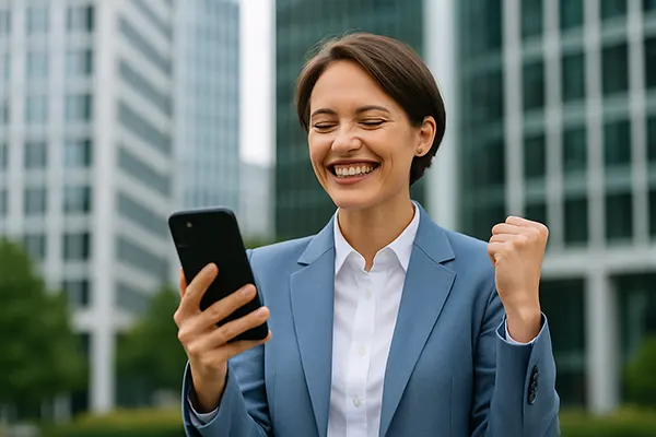 Oficina con smartphone