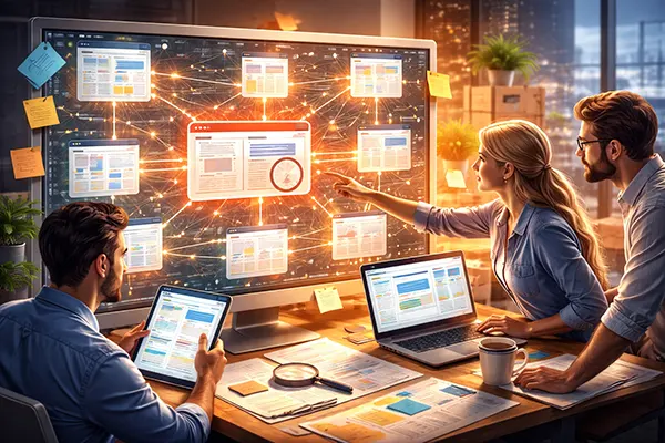 Estructura de hub del sitio