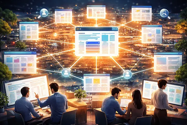 Structure de hub SEO